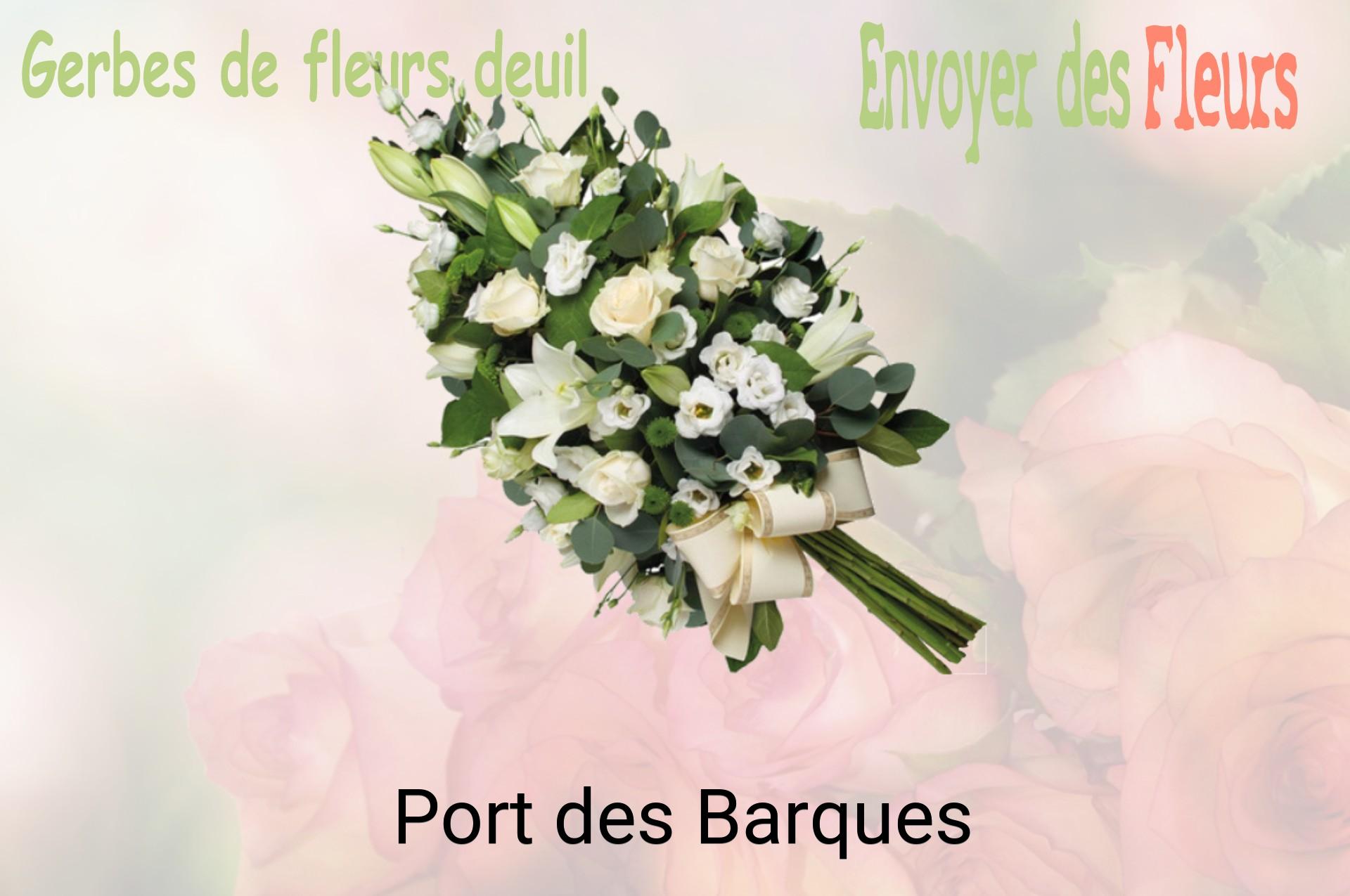 Gerbe de fleurs de deuil livrée à Port-des-Barques